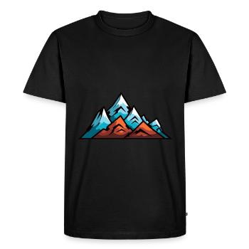 Mountains symbol mountaineering - Men's Premium Organic T-Shirt - black - Front - Nico (187cm)