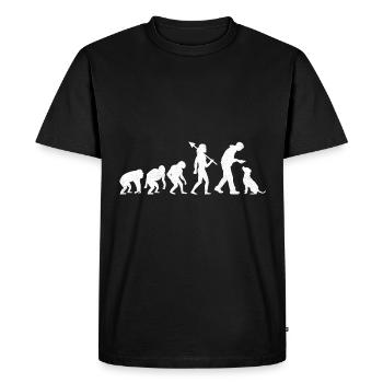 Retro Evolution Labrador Retriever Lab Dog Retriev - Men's Premium Organic T-Shirt - black - Front - Nico (187cm)