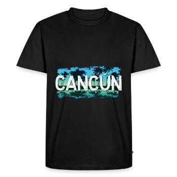 Cancun - T-shirt Premium bio Homme - noir - Devant - Nico (187cm)