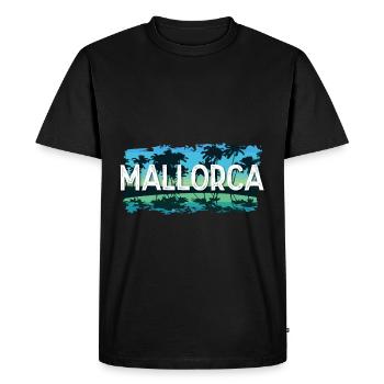 Majorque - T-shirt Premium bio Homme - noir - Devant - Nico (187cm)