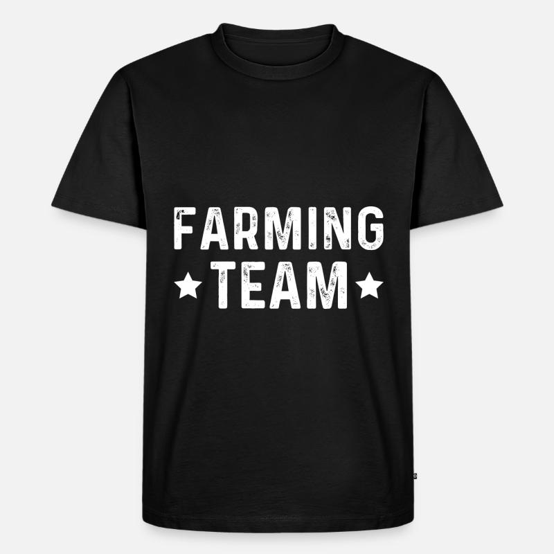 Farming Team - Männer Premium Bio T-Shirt - Schwarz