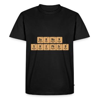 Berger Allemand Périodique Table GSD Dog Lover - T-shirt Premium bio Homme - noir - Devant - Nico (187cm)