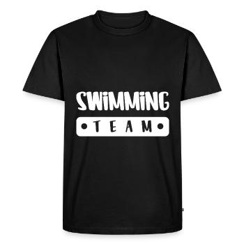 Équipe de natation - T-shirt Premium bio Homme - noir - Devant - Nico (187cm)