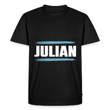 Julien - T-shirt Premium bio Homme - noir - Devant - Nico (187cm)