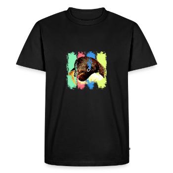 Animal pingouin - T-shirt Premium bio Homme - noir - Devant - Nico (187cm)