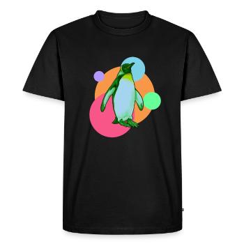 Oiseau marin pingouin pôle sud - T-shirt Premium bio Homme - noir - Devant - Nico (187cm)