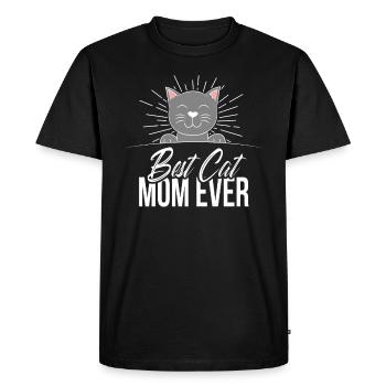 Chat Chats Meilleurs Chats Maman Cadeau Geek - T-shirt Premium bio Homme - noir - Devant - Nico (187cm)
