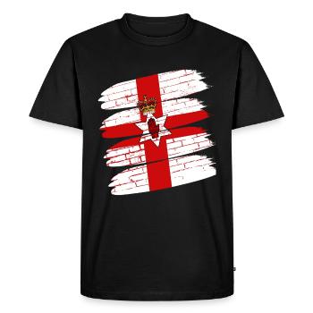 Northern Ireland flag kust country gift - Men's Premium Organic T-Shirt - black - Front - Nico (187cm)