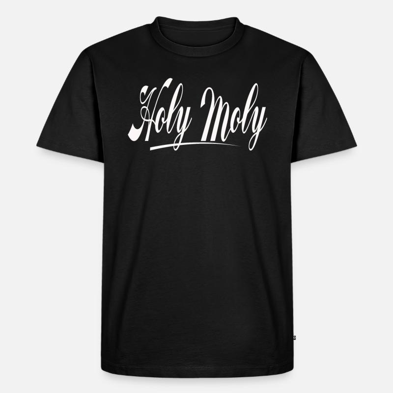 holy moly - Männer Premium Bio T-Shirt - Schwarz