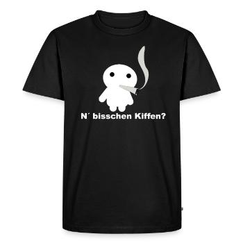 N bit of smoking weed - Men's Premium Organic T-Shirt - black - Front - Nico (187cm)