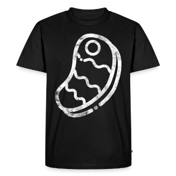 viande - T-shirt Premium bio Homme - noir - Devant - Nico (187cm)