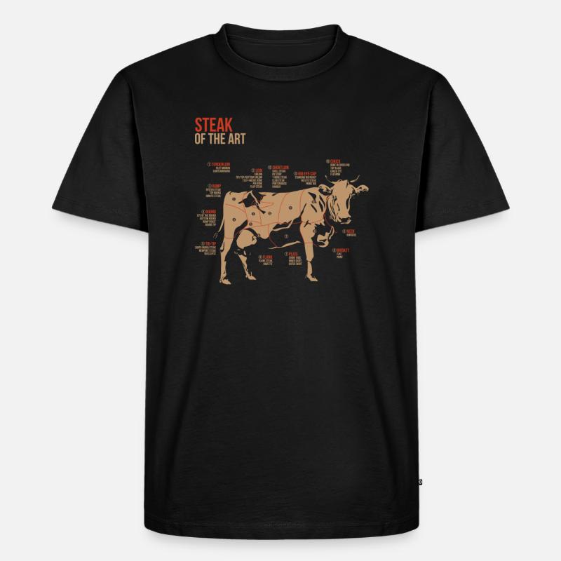 Steak Champ Winter BBQ Pitmaster - Men's Premium Organic T-Shirt - black