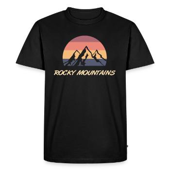 Mountains in the USA and Canada - Men's Premium Organic T-Shirt - black - Front - Nico (187cm)