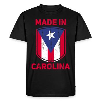 Carolina - Men's Premium Organic T-Shirt - black - Front - Nico (187cm)