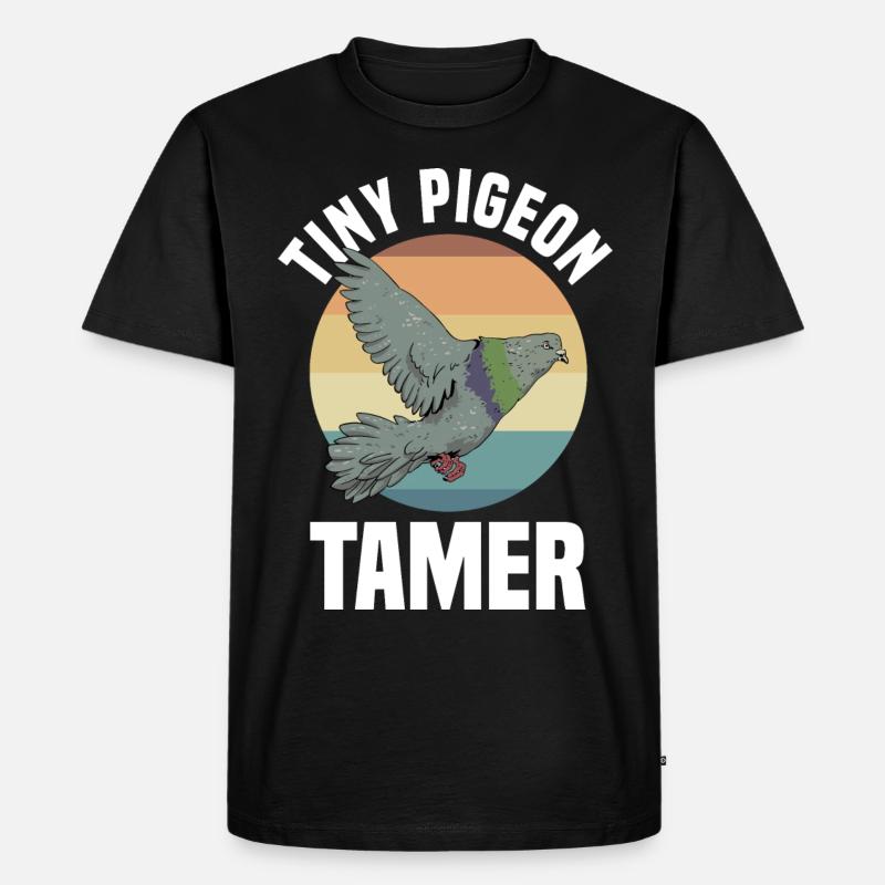 Tauben - Männer Premium Bio T-Shirt - Schwarz