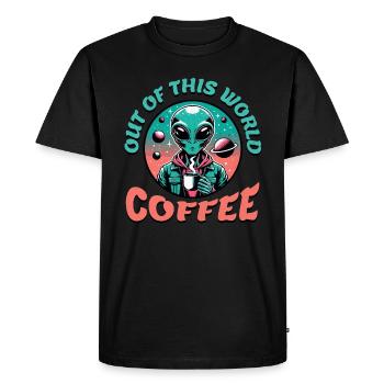 Out of This World Coffee - Alien Coffee - T-shirt Premium bio Homme - noir - Devant - Nico (187cm)