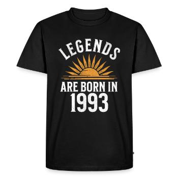 Legends are born in 1993 – gift idea - Men's Premium Organic T-Shirt - black - Front - Nico (187cm)