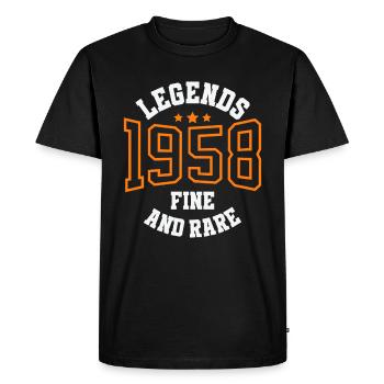 Legends 1958 – Belle et rare idée cadeau vintage - T-shirt Premium bio Homme - noir - Devant - Nico (187cm)