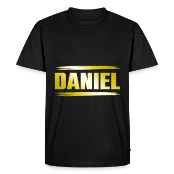 Daniel - T-shirt Premium bio Homme - noir - Devant - Nico (187cm)