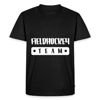 Équipe de hockey sur gazon - T-shirt Premium bio Homme - noir - Devant - Nico (187cm)
