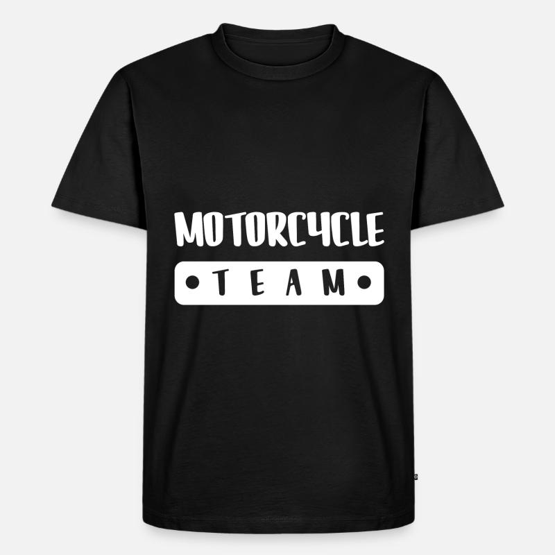 Motorcycle Team - Männer Premium Bio T-Shirt - Schwarz