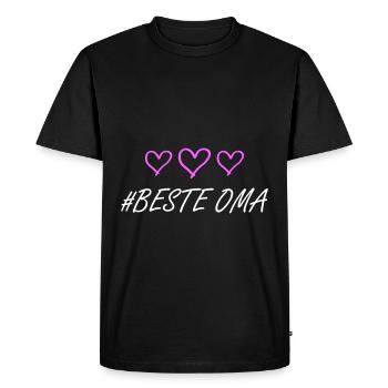 Meilleur amour de cœur de grand-mère - T-shirt Premium bio Homme - noir - Devant - Nico (187cm)