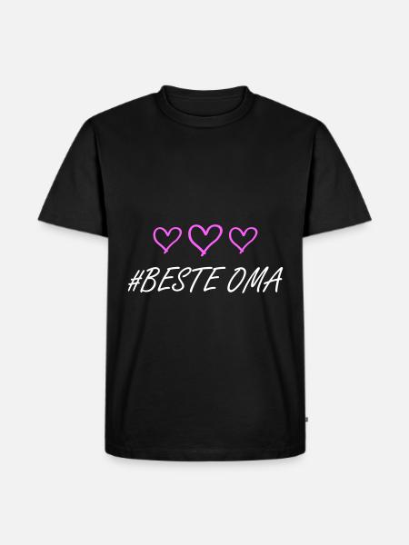 Best Granny Heart Love - Men's Premium Organic T-Shirt - black