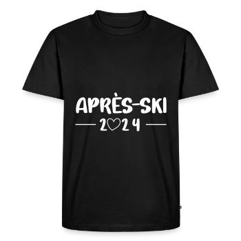 Après Ski 2024 Heart Trip - Men's Premium Organic T-Shirt - black - Front - Nico (187cm)