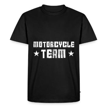 Équipe moto - T-shirt Premium bio Homme - noir - Devant - Nico (187cm)