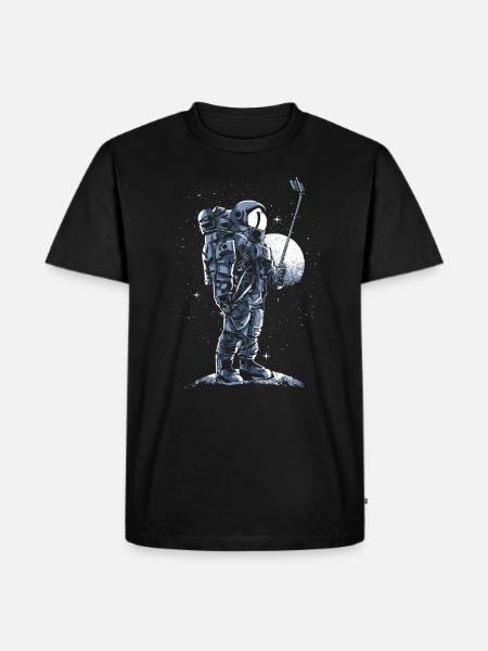 Astronaut - Männer Premium Bio T-Shirt - Schwarz