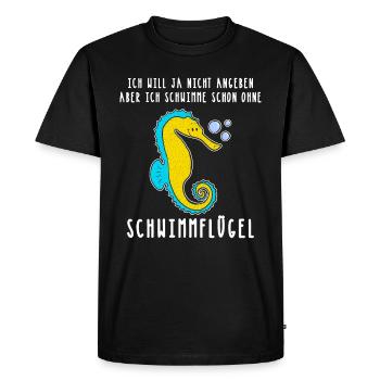 Swimming shirt kids - Men's Premium Organic T-Shirt - black - Front - Nico (187cm)