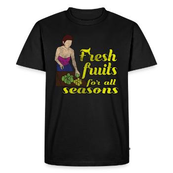 Fruits frais - T-shirt Premium bio Homme - noir - Devant - Nico (187cm)