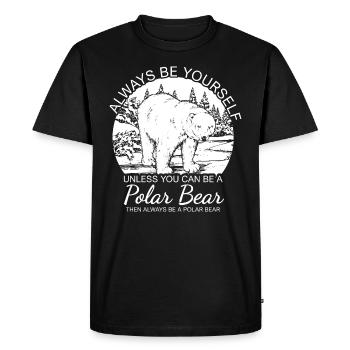 Cadeau polaire ours polaire ours polaire - T-shirt Premium bio Homme - noir - Devant - Nico (187cm)