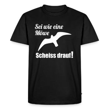Be like a seagull shit on it! Funny gift - Men's Premium Organic T-Shirt - black - Front - Nico (187cm)