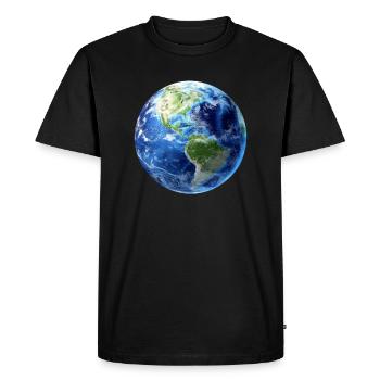 Planète terre - T-shirt Premium bio Homme - noir - Devant - Nico (187cm)
