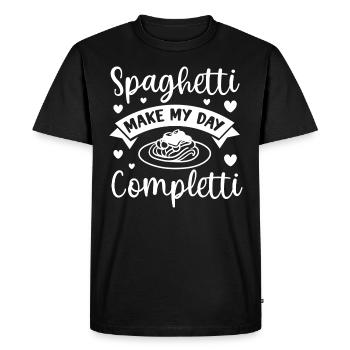 Spaghetti Make Me Completti Pâtes Cuisine - T-shirt Premium bio Homme - noir - Devant - Nico (187cm)