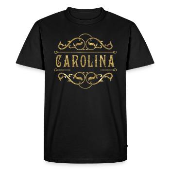 Carolina gold - Men's Premium Organic T-Shirt - black - Front - Nico (187cm)
