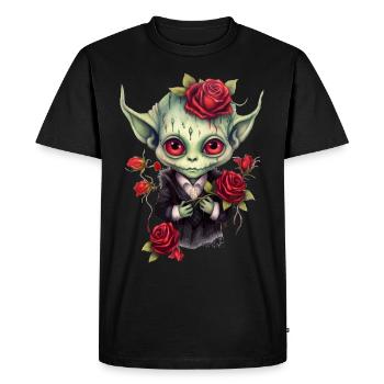 Vampire extraterrestre romantique - T-shirt Premium bio Homme - noir - Devant - Nico (187cm)
