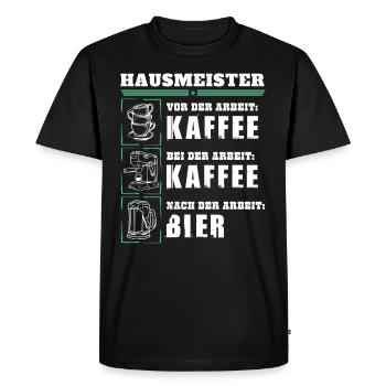 My daily routine as a caretaker - Men's Premium Organic T-Shirt - black - Front - Nico (187cm)