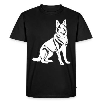 Silhouette de chien berger allemand - T-shirt Premium bio Homme - noir - Devant - Nico (187cm)