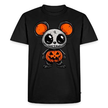 Mouse Halloween Funny Zombie - Men's Premium Organic T-Shirt - black - Front - Nico (187cm)