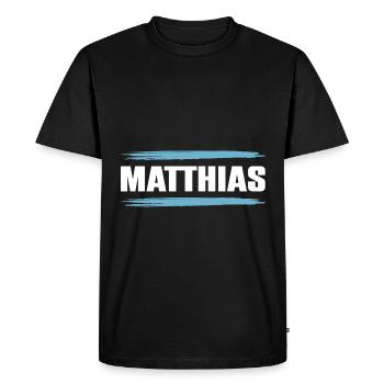 Matthias - T-shirt Premium bio Homme - noir - Devant - Nico (187cm)