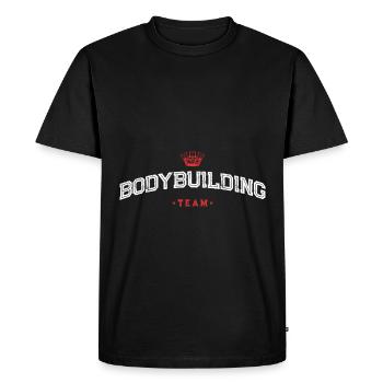 Entraînement d’équipe de musculation - T-shirt Premium bio Homme - noir - Devant - Nico (187cm)