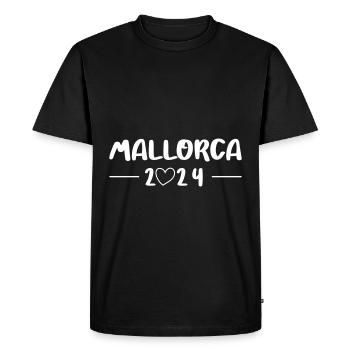 Majorque 2024 Heart Trip - T-shirt Premium bio Homme - noir - Devant - Nico (187cm)