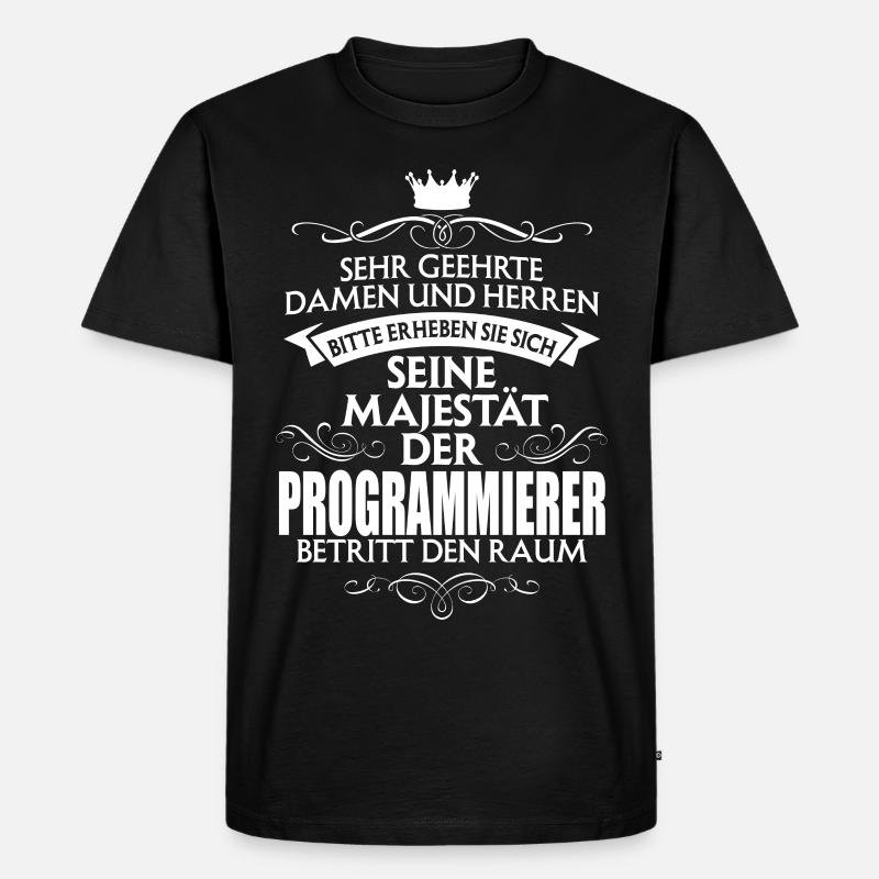 PROGRAMMIERER - Majestät - Männer Premium Bio T-Shirt - Schwarz