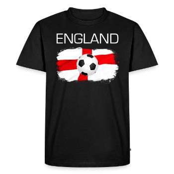 Cadeau de drapeau fan de football Angleterre - T-shirt Premium bio Homme - noir - Devant - Nico (187cm)