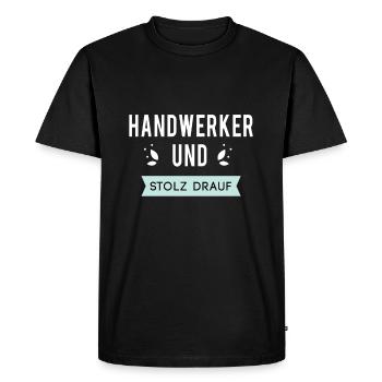 Artisan et fier de l'être - T-shirt Premium bio Homme - noir - Devant - Nico (187cm)