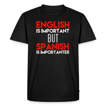Espagnol Espagnol Cadeau Idée Hispanophone Cadeaux - T-shirt Premium bio Homme - noir - Devant - Nico (187cm)
