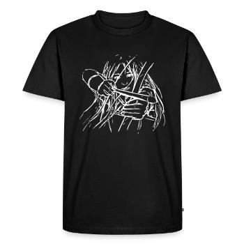 elf warrior - Men's Premium Organic T-Shirt - black - Front - Nico (187cm)
