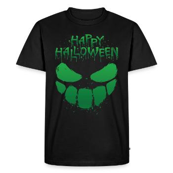 Halloween Monster Smile Happy Halloween - Men's Premium Organic T-Shirt - black - Front - Nico (187cm)